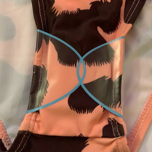 Cow Print Tanga Bikini Bottom size 10 - Picture 6 of 9